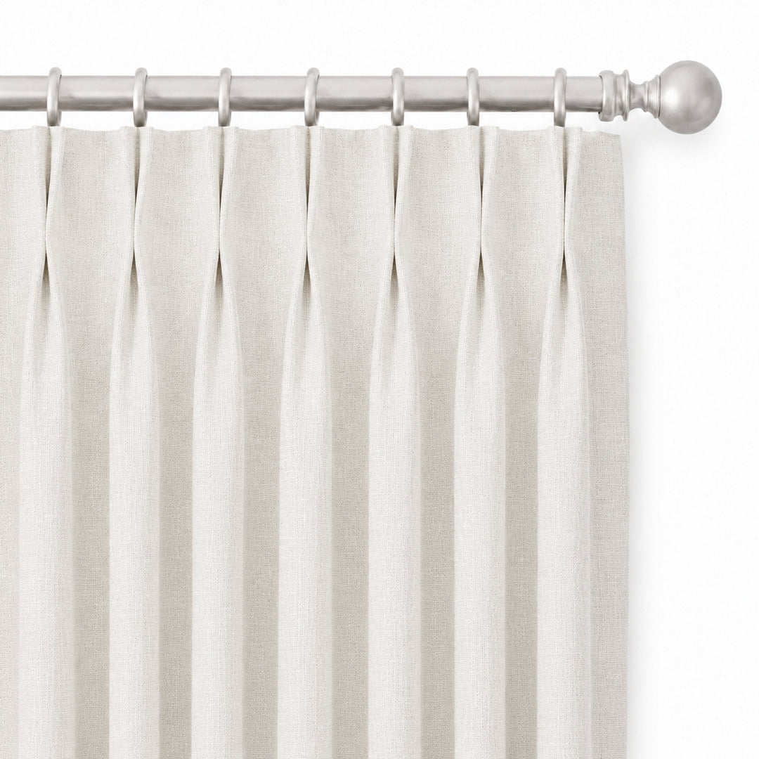Lennon Fabric in color White made as a drapery is a Solid Linen Blend Fabric that is good for Drapery & Curtain Fabric and Upholstery Fabric
