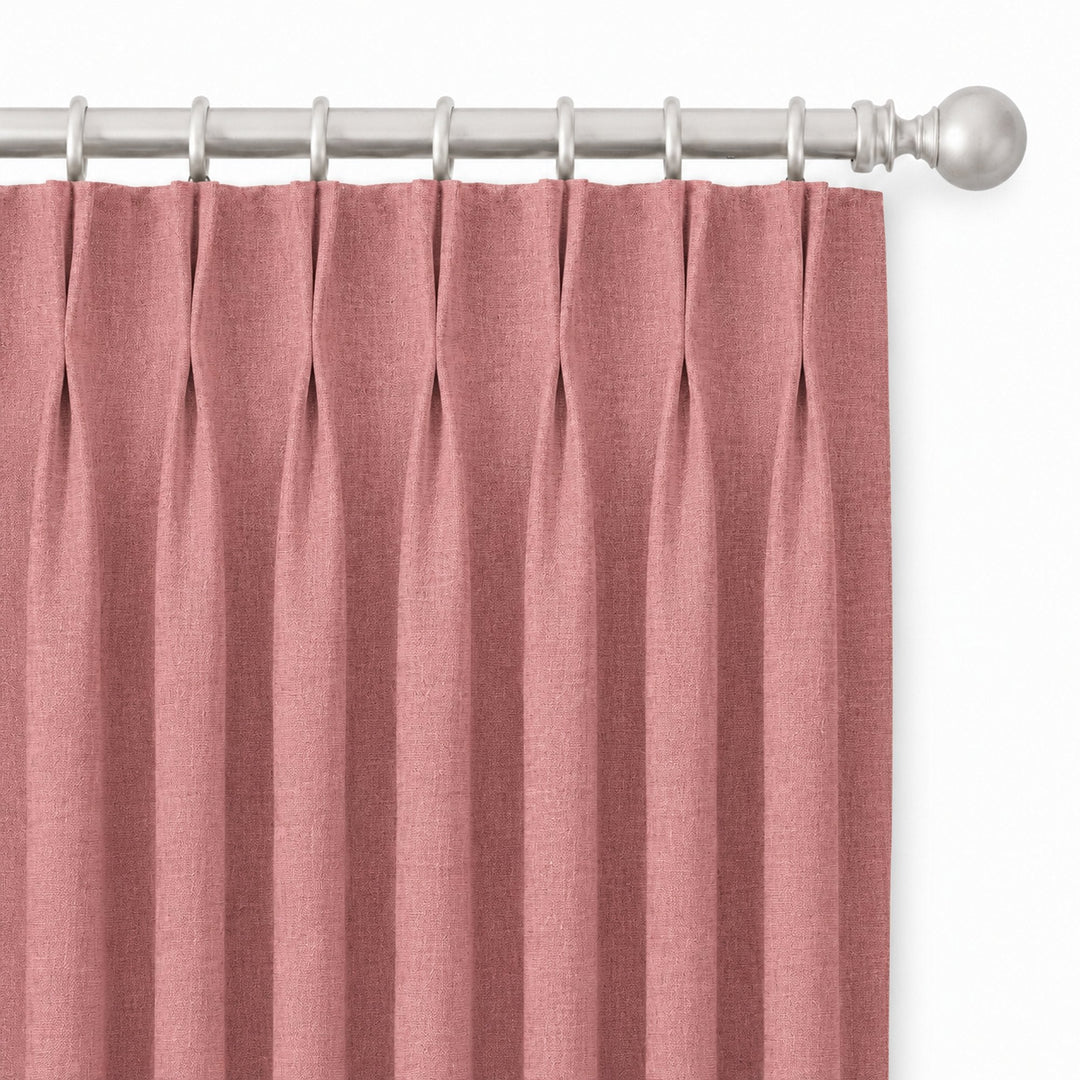 Lennon Fabric in color Mauve made as a drapery is a Solid Linen Blend Fabric that is good for Drapery & Curtain Fabric and Upholstery Fabric