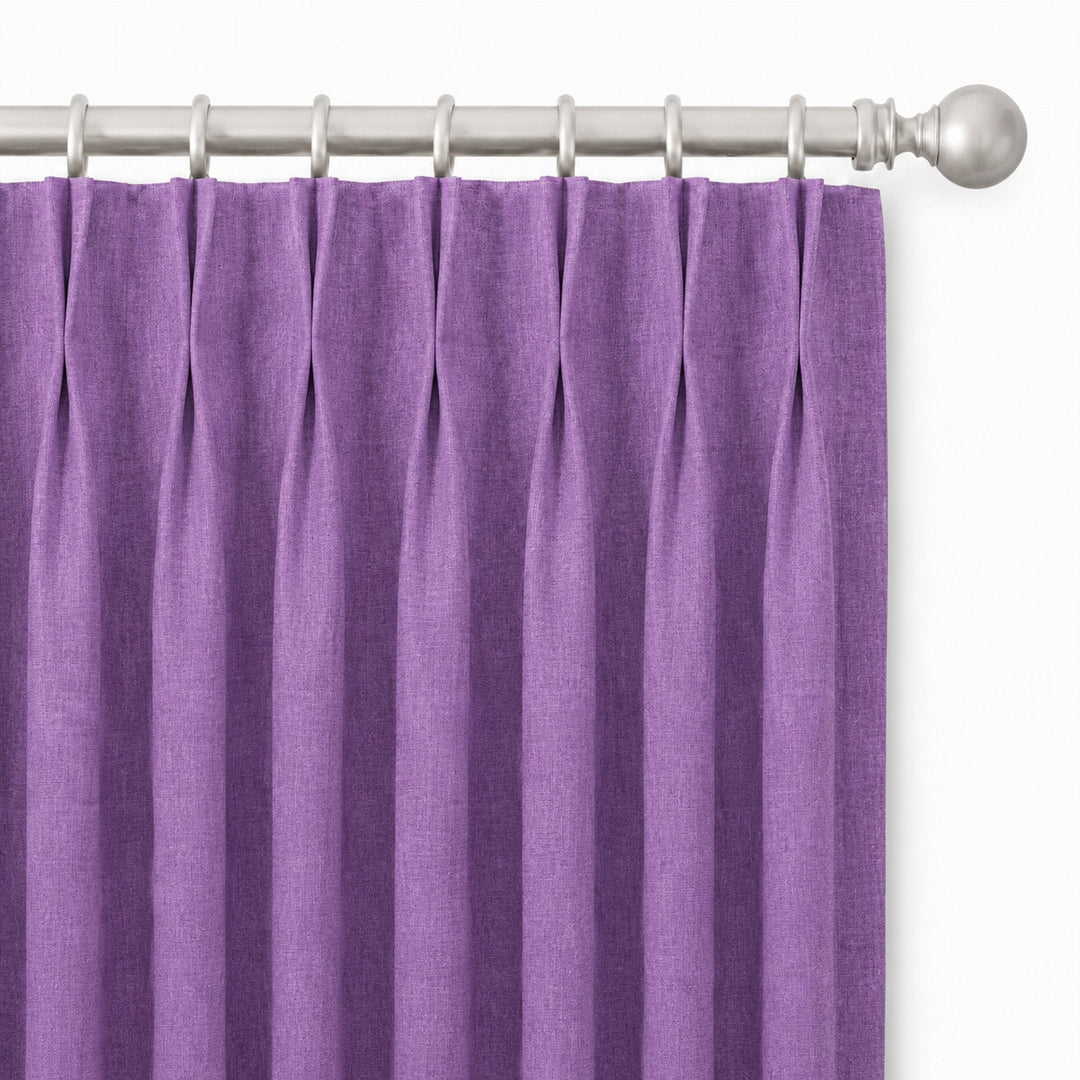 Lennon Fabric in color Plum made as a drapery is a Solid Linen Blend Fabric that is good for Drapery & Curtain Fabric and Upholstery Fabric