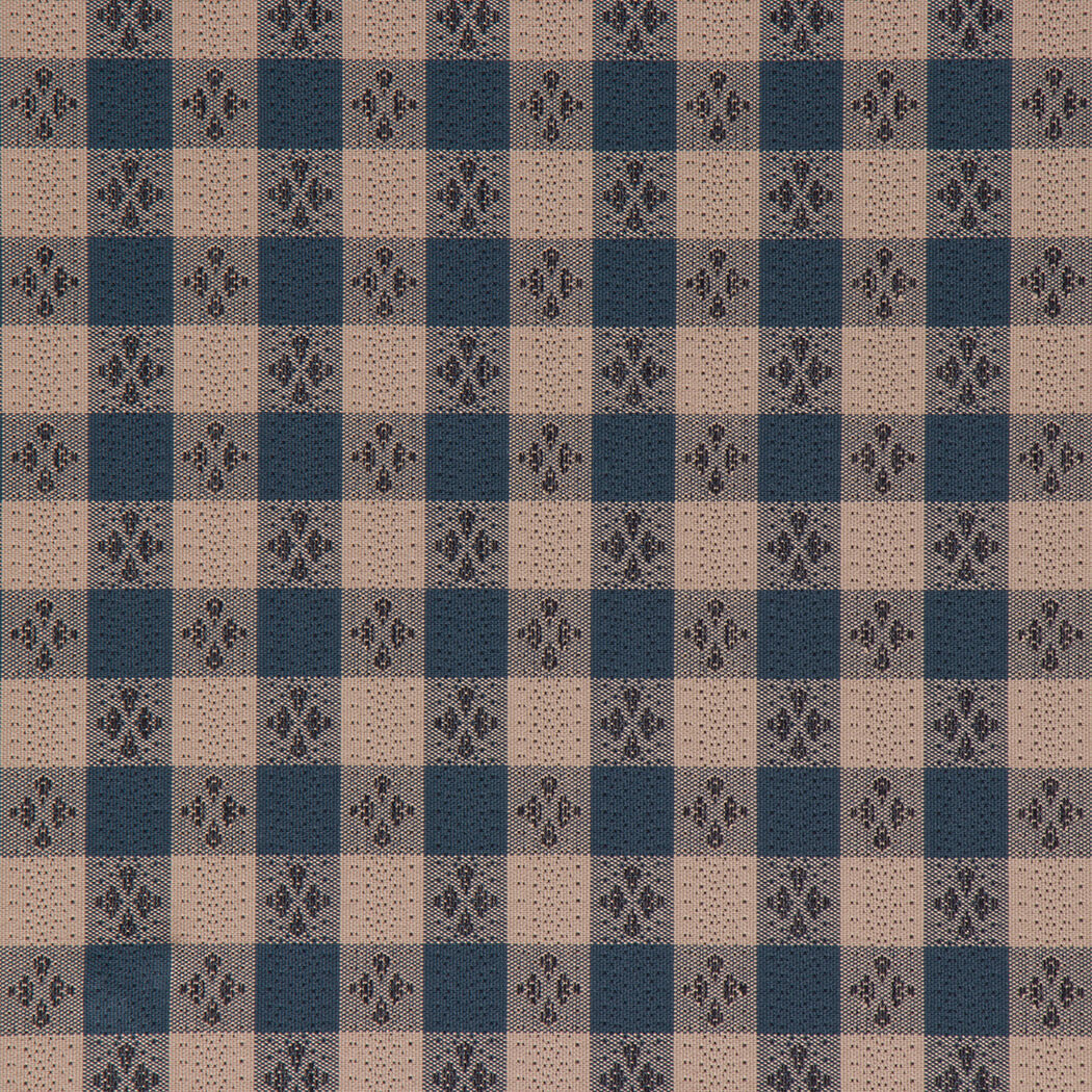 Kittredge folk gingham check fabric in Indigo