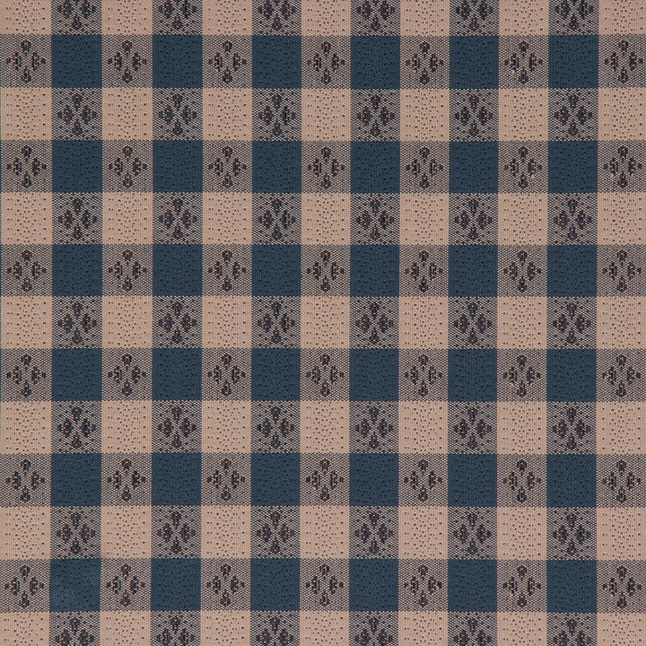 Kittredge folk gingham check fabric in Indigo