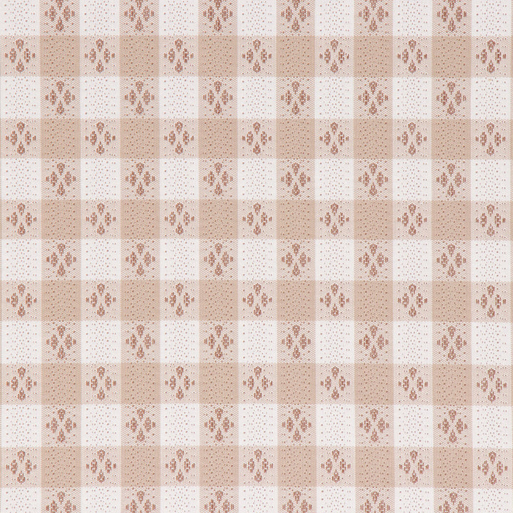 Kittredge folk gingham check fabric in Khaki