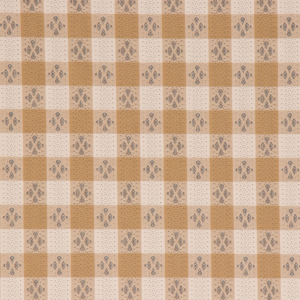 Kittredge folk gingham check fabric in Sand