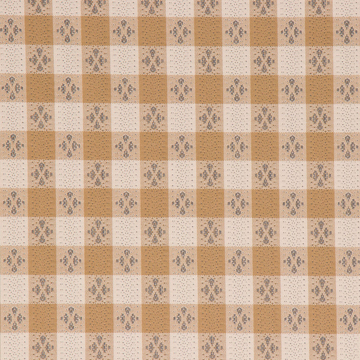 Kittredge folk gingham check fabric in Sand