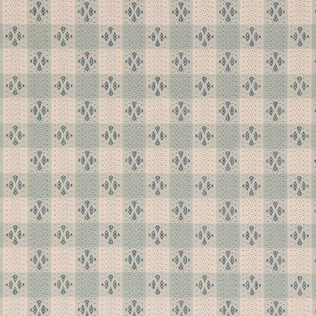 Kittredge folk gingham check fabric in Teal
