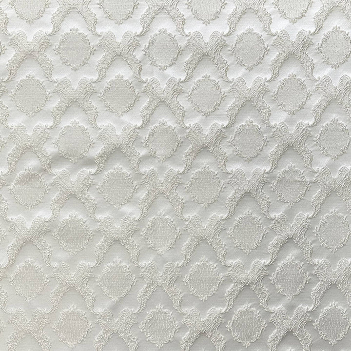 Elloise Shiny Diamond & Round Damask Jacquard Fabric by the Yard | 2 Colors