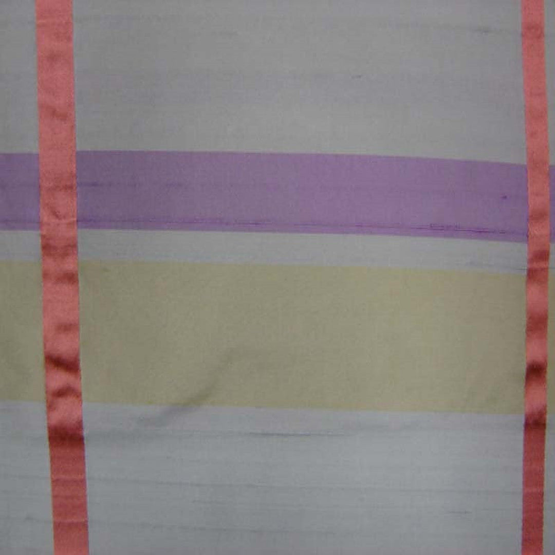 Gavelle Multi-Colored Stripe Silk Fabric in Bluebell