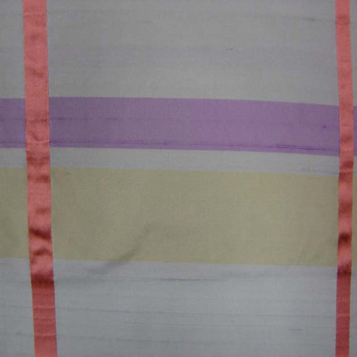 Gavelle Multi-Colored Stripe Silk Fabric in Bluebell