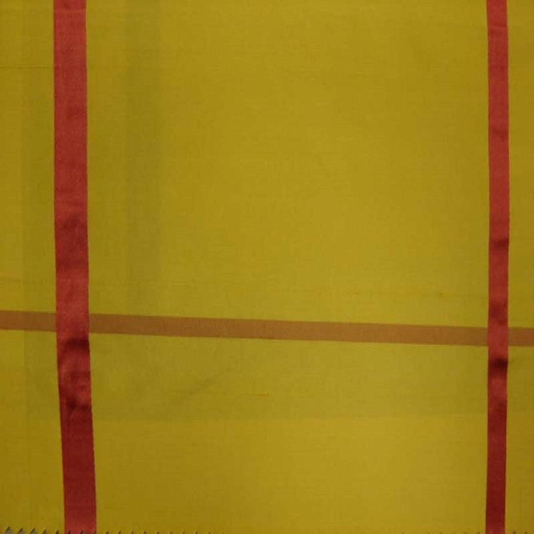 Gavelle Multi-Colored Stripe Silk Fabric in Butter