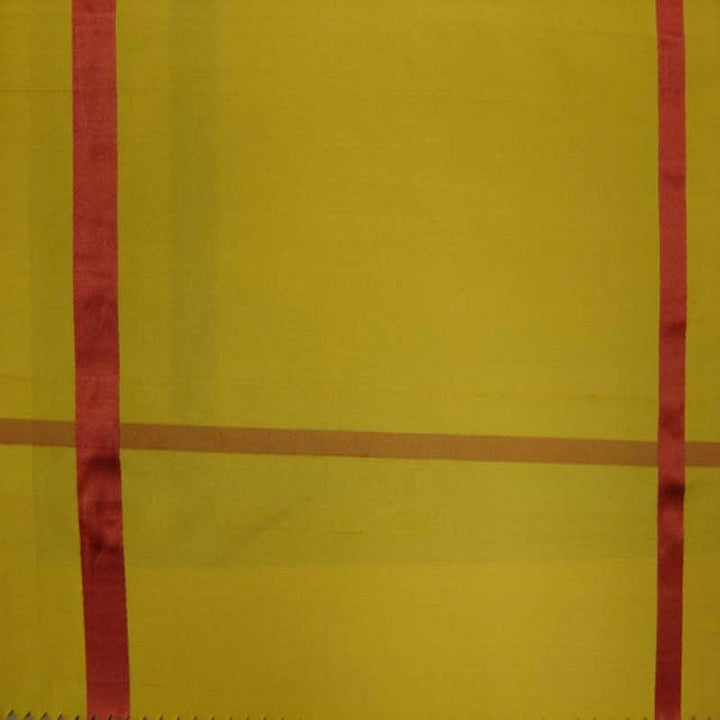 Gavelle Multi-Colored Stripe Silk Fabric in Butter