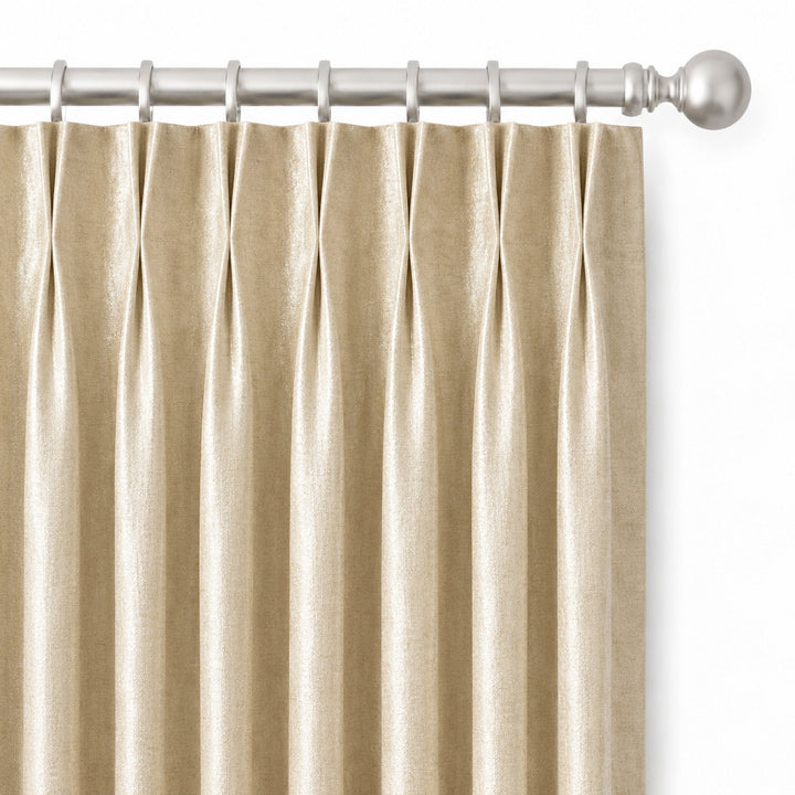 Margo Fabric in color Cream made as a drapery is a Metallic Cut Velvet Fabric that is good for Upholstery Fabric & Drapery & Curtain Fabric