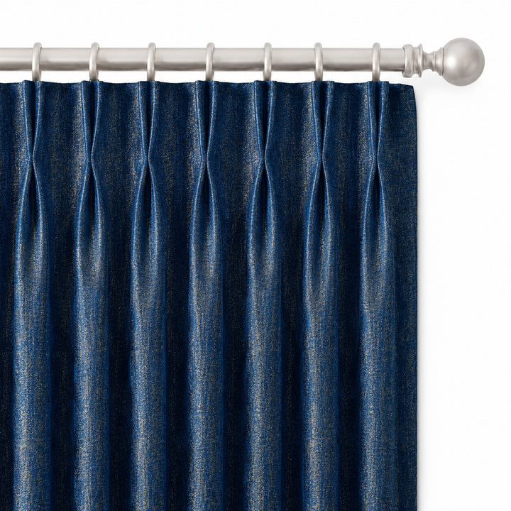 Margo Fabric in color Sapphire made as a drapery is a Metallic Cut Velvet Fabric that is good for Upholstery Fabric & Drapery & Curtain Fabric