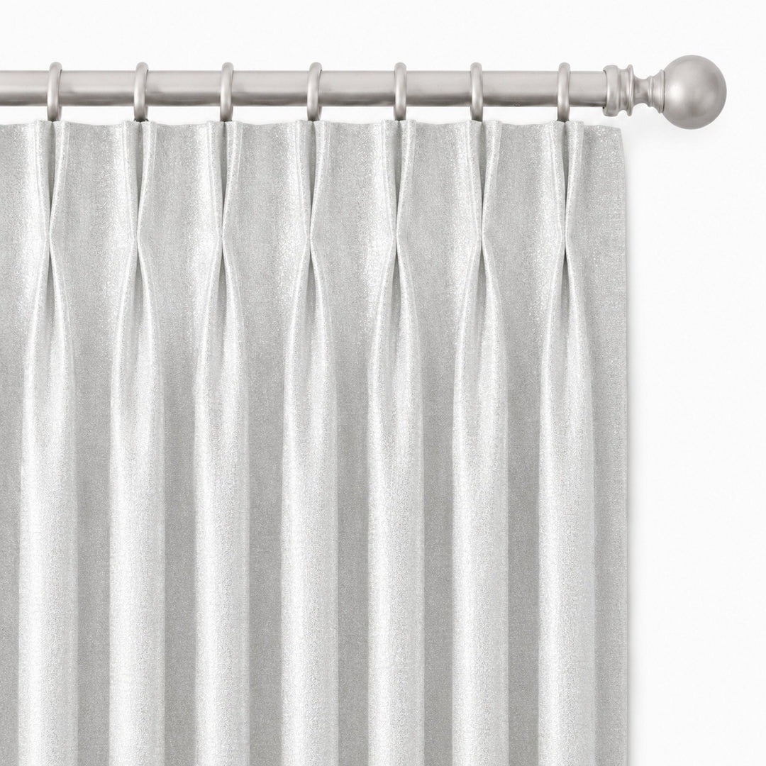 Margo Fabric in color Silver made as a drapery is a Metallic Cut Velvet Fabric that is good for Upholstery Fabric & Drapery & Curtain Fabric