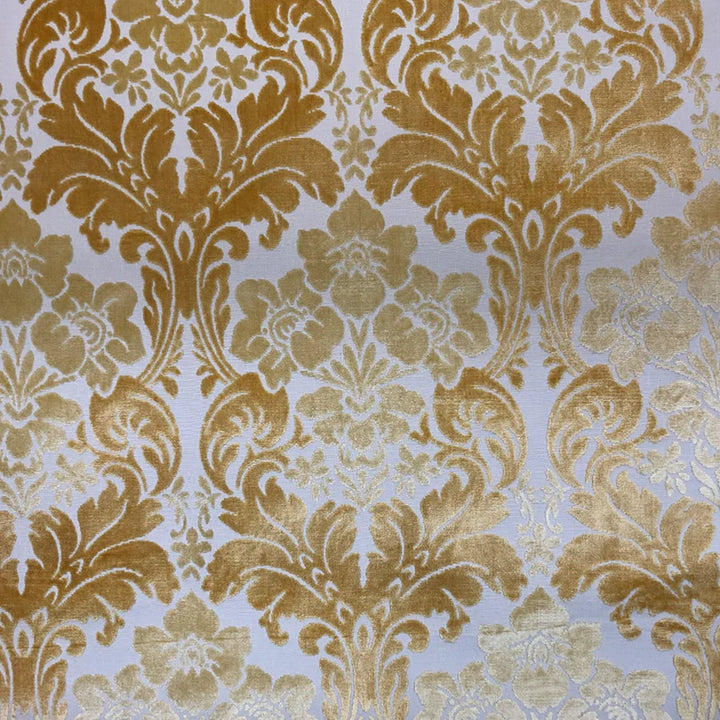 Vandermere Burnout Damask Velvet Fabric | 6 Colors
