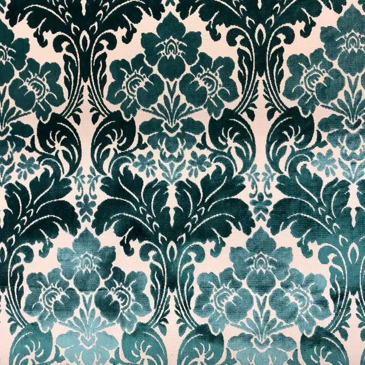 Vandermere Burnout Damask Velvet Fabric | 6 Colors