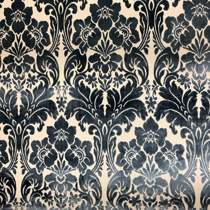Vandermere Burnout Damask Velvet Fabric | 6 Colors