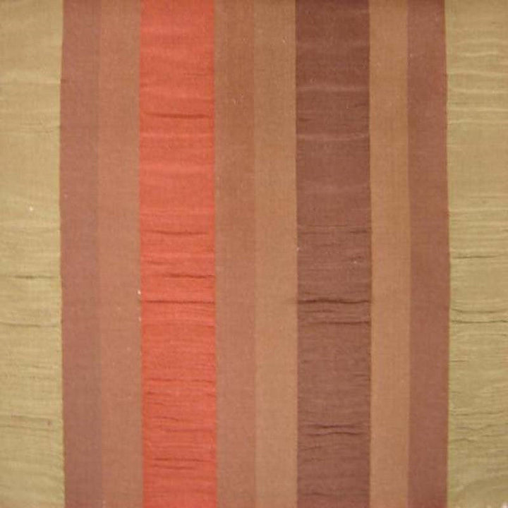 Iravelle Multi-Colored Stripe Silk Fabric in Chocolate