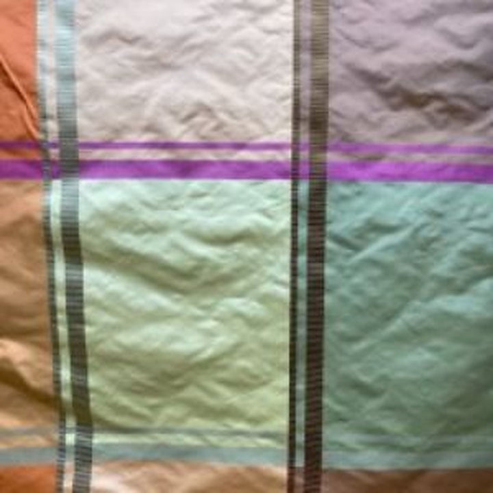 Kalessa Multi-Colored Stripe Silk Fabric in Passion