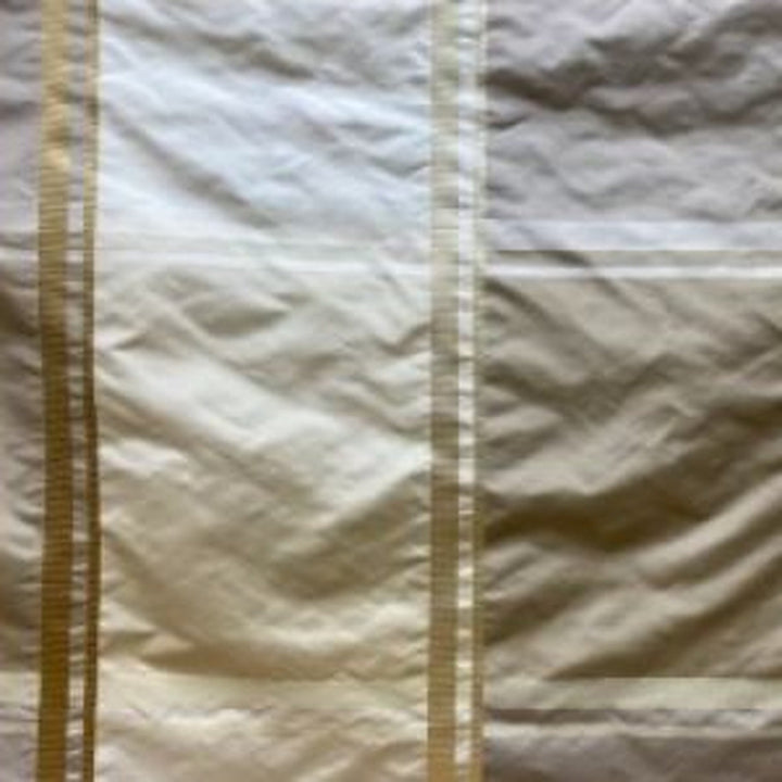 Kalessa Multi-Colored Stripe Silk Fabric in Vanilla