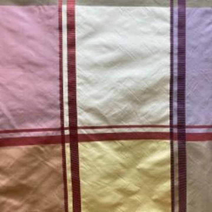Kalessa Multi-Colored Stripe Silk Fabric in Tropical