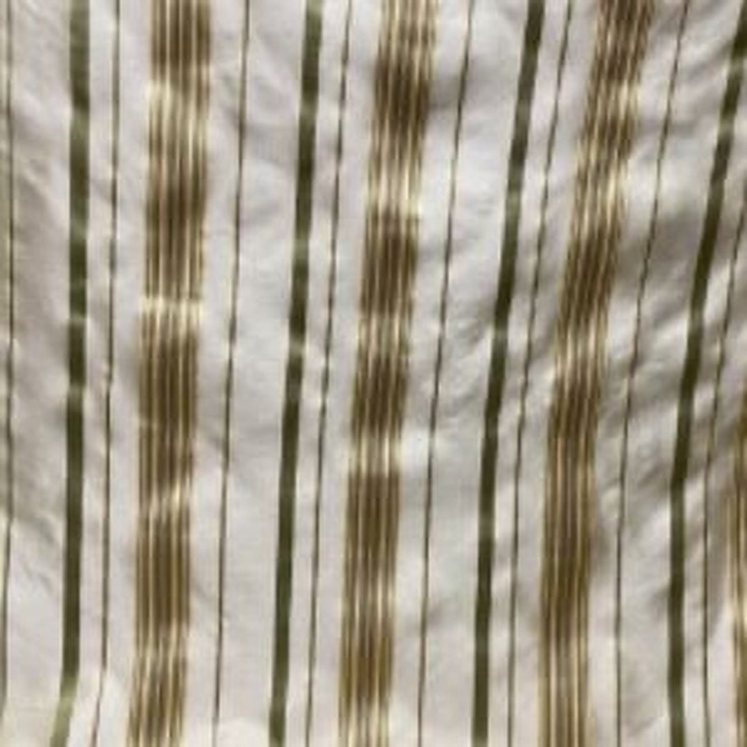 Lorvanne Shiny Multi-Colored Stripe Silk Fabric in Mint