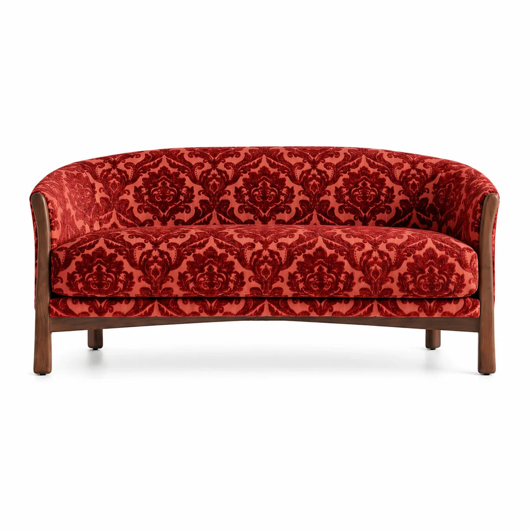 Montialo Red Two-Toned Velvet Fabric