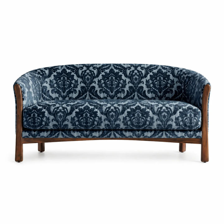 Montialo Denim Blue Two-Toned Velvet Fabric