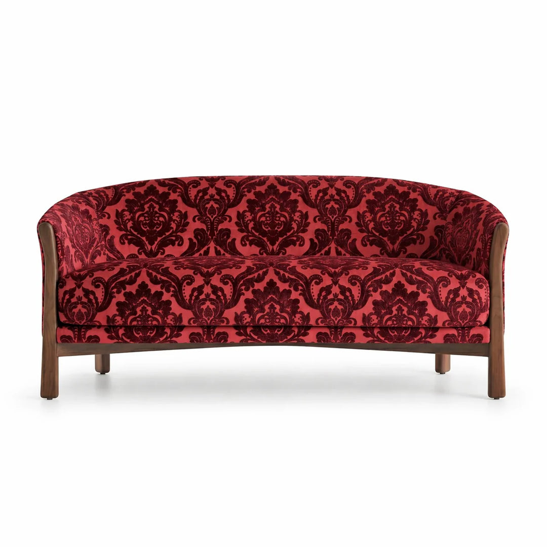 Montialo Crimson Red Two-Toned Velvet Fabric