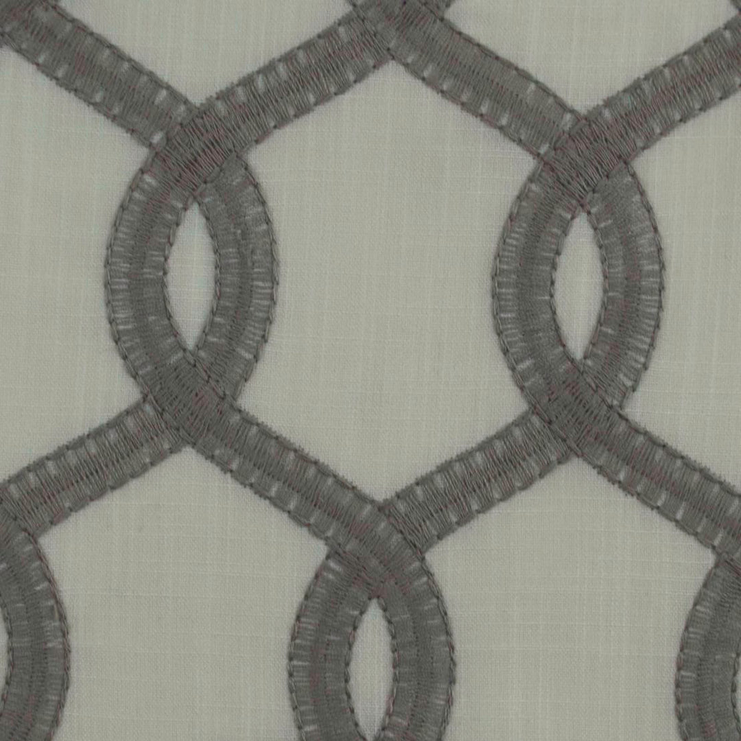 Ardessa Large Abstract Embroidery Faux Linen Fabric | 6 Colors