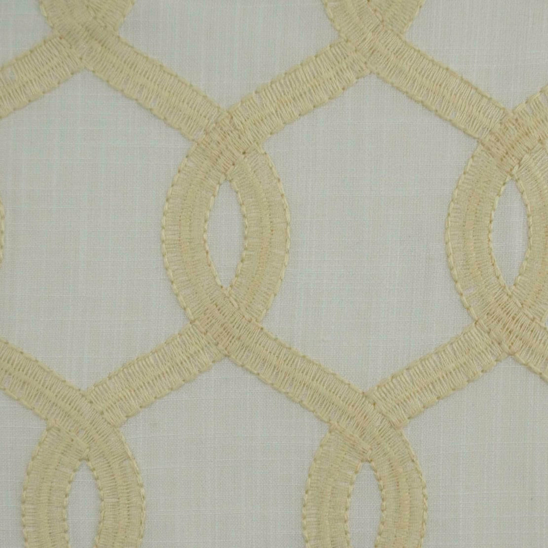 Ardessa Large Abstract Embroidery Faux Linen Fabric | 6 Colors