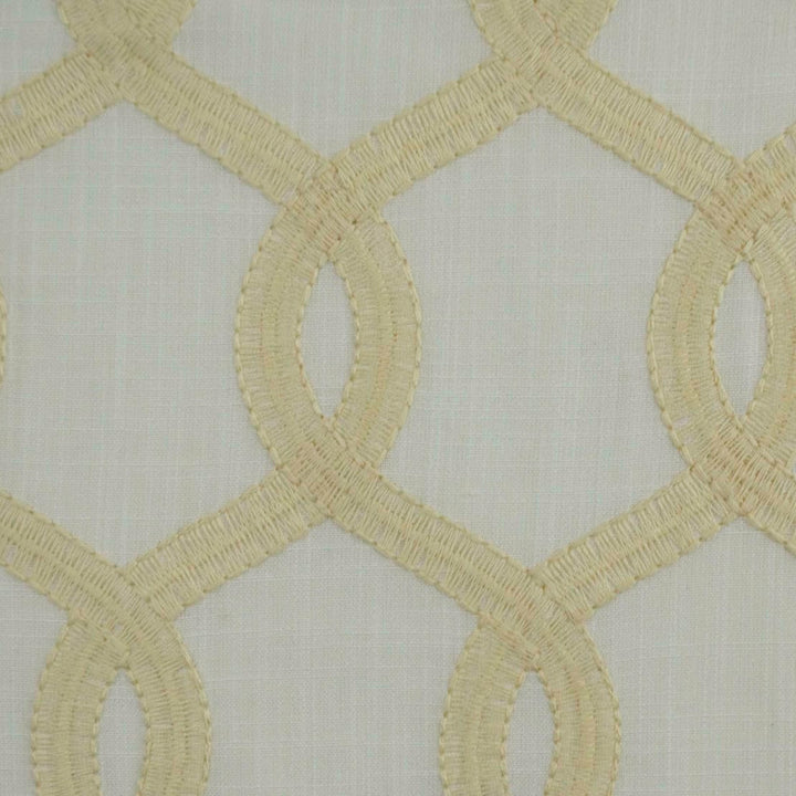 Ardessa Large Abstract Embroidery Faux Linen Fabric | 6 Colors