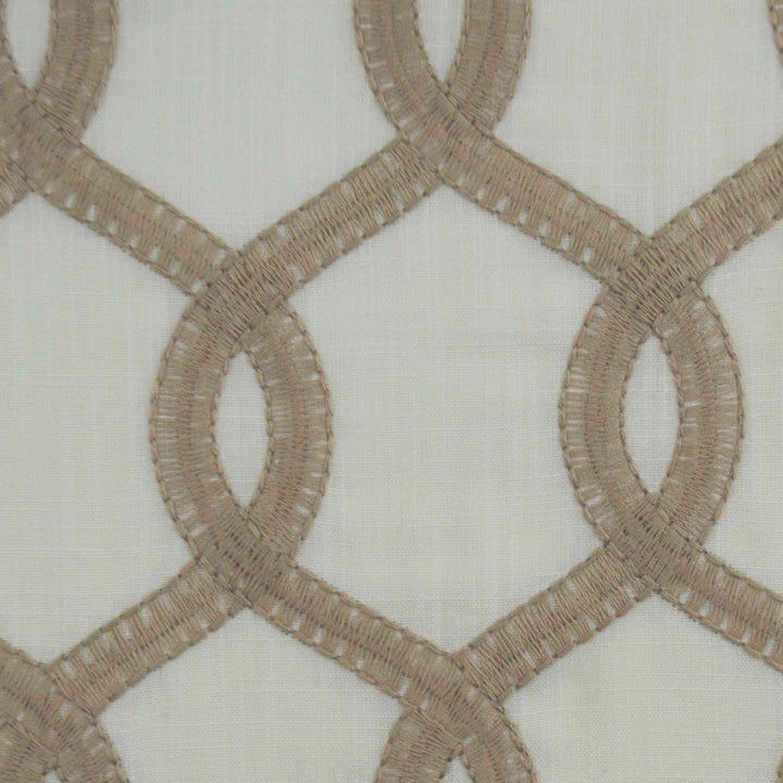 Ardessa Large Abstract Embroidery Faux Linen Fabric | 6 Colors