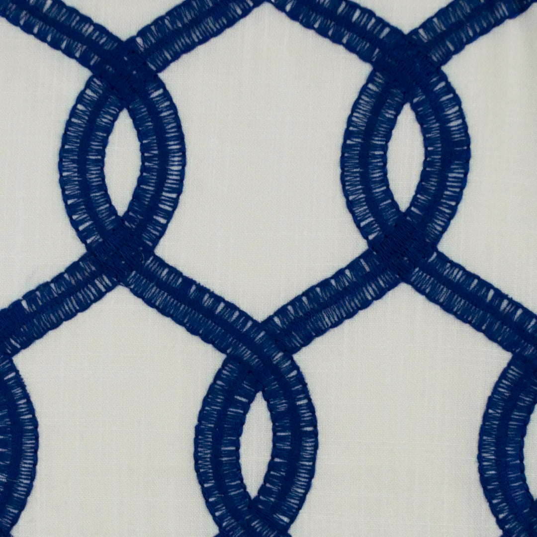 Ardessa Large Abstract Embroidery Faux Linen Fabric | 6 Colors