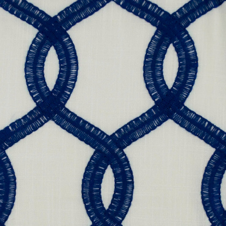 Ardessa Large Abstract Embroidery Faux Linen Fabric | 6 Colors