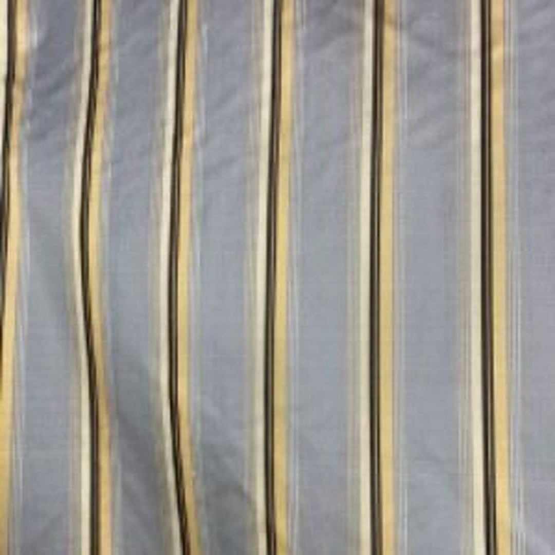 Ravessa Multi-Colored Stripe Silk Fabric in Blue