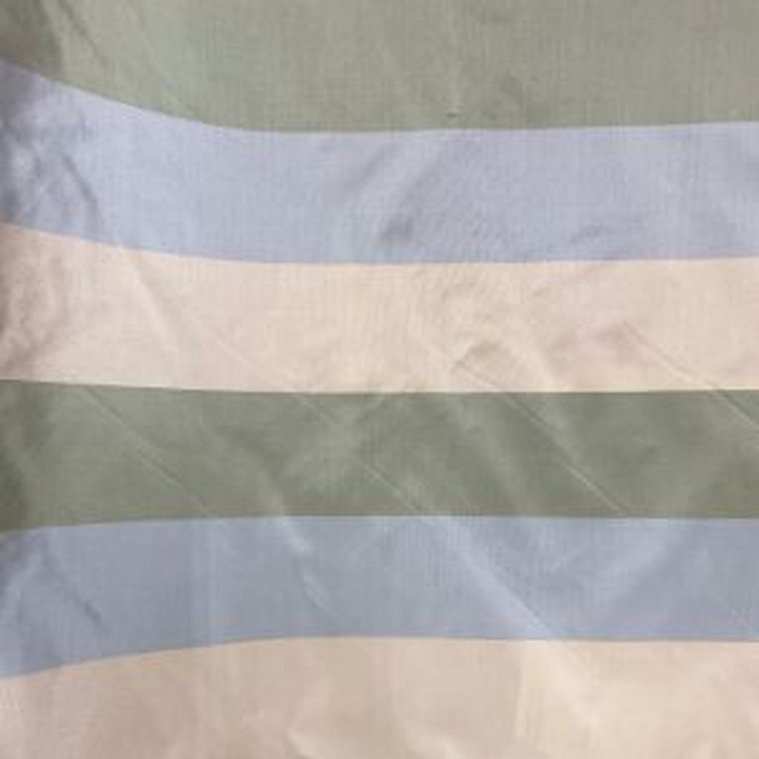 Sorvane Multi-Colored Stripe Silk Fabric in Burlap