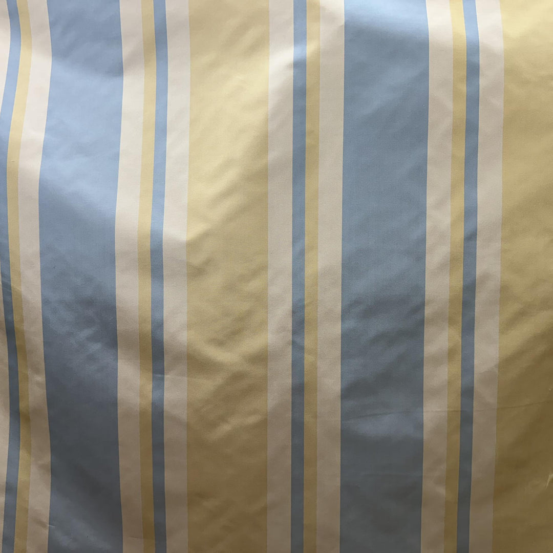 Tavelline Multi-Colored Stripe Silk Fabric in Cornflower