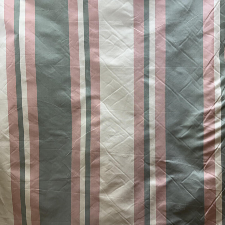Tavelline Multi-Colored Stripe Silk Fabric in Reseda