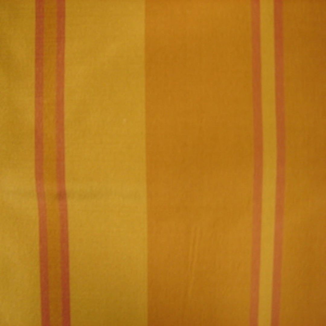 Ulmira Multi-Colored Stripe Silk Fabric in Coral
