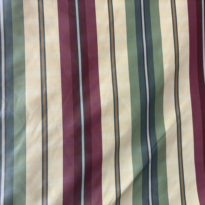 Ulmira Multi-Colored Stripe Silk Fabric in Holly