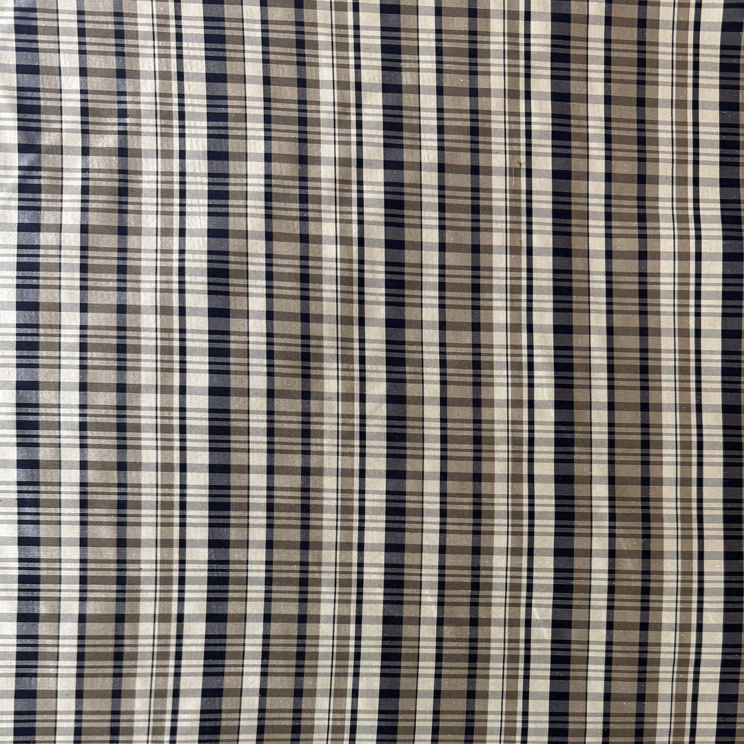 Zovanne Multi-Colored Stripe Silk Fabric in Charcoal