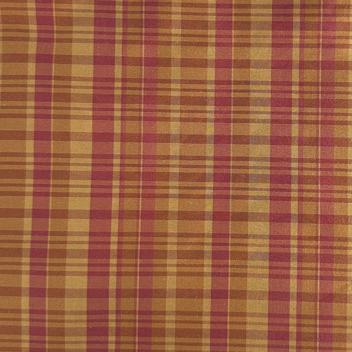 Zovanne Multi-Colored Stripe Silk Fabric in Coral