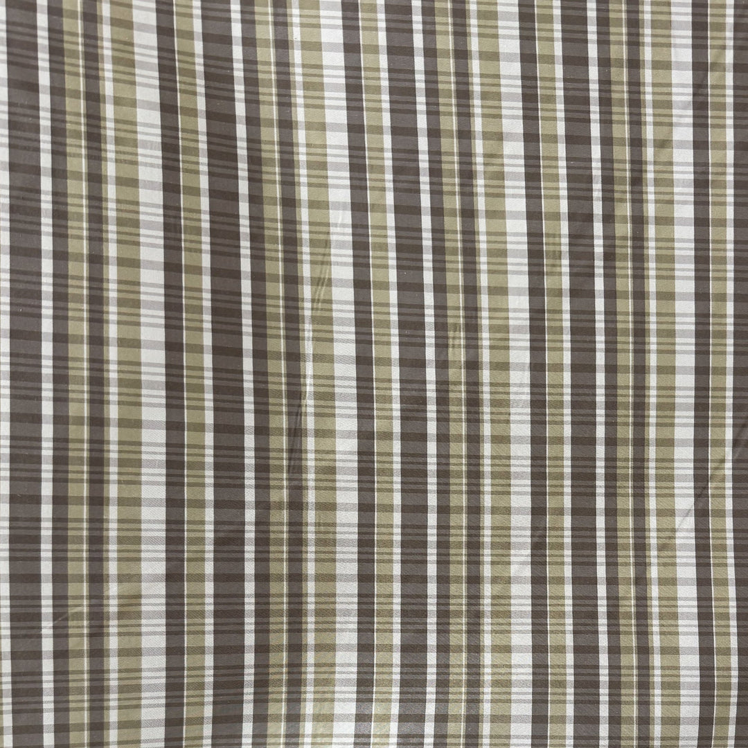 Zovanne Multi-Colored Stripe Silk Fabric in Taupe