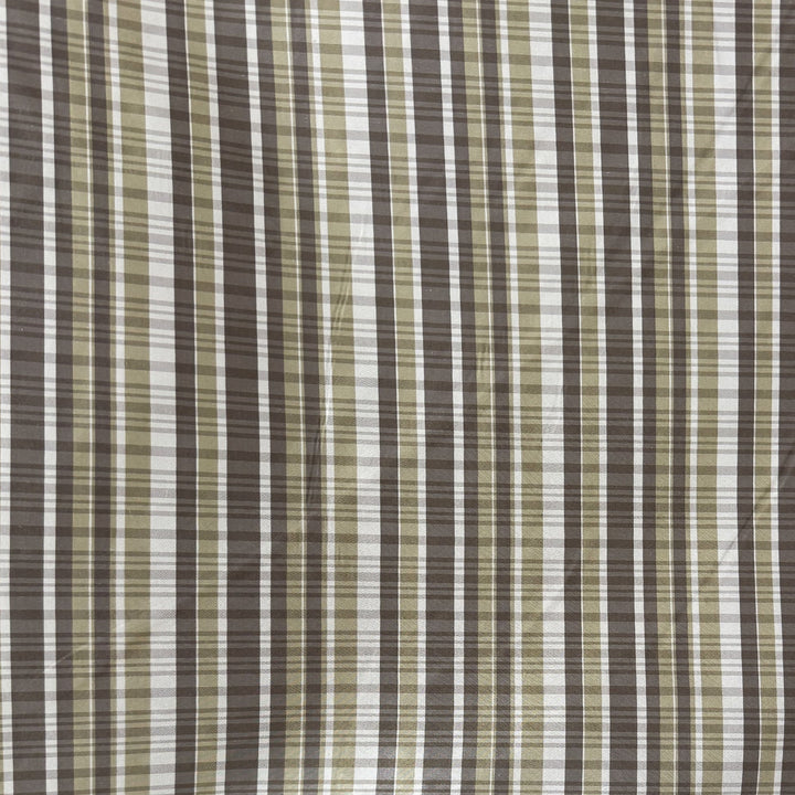 Zovanne Multi-Colored Stripe Silk Fabric in Taupe