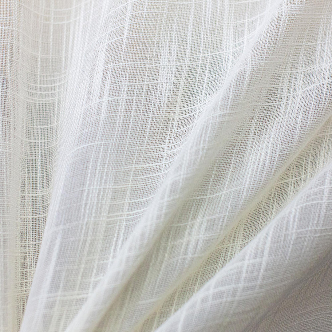 110" Tessera Solid Textured Sheer Fabric by the Yard | 4 Colors