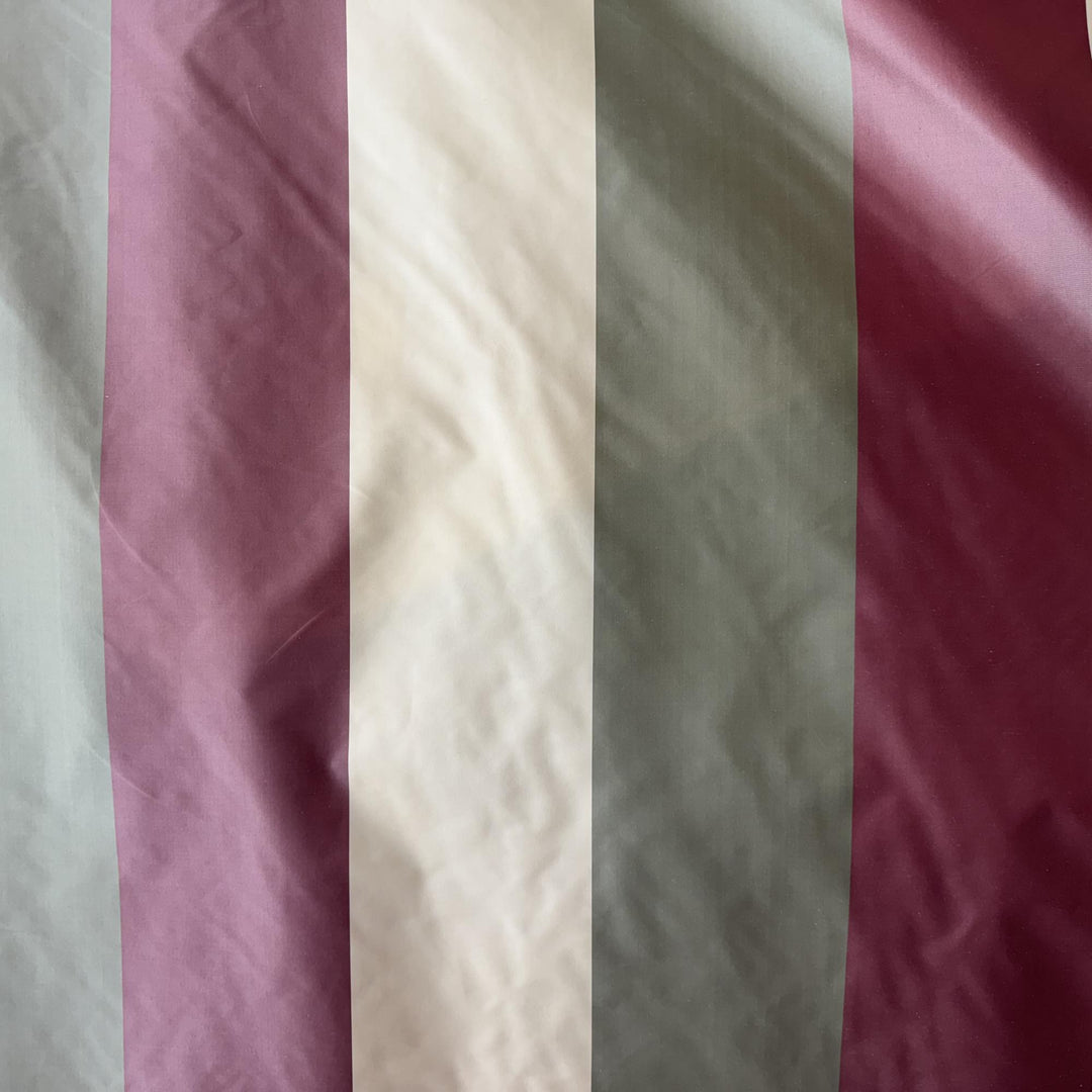 Faravelle Multi-Colored Wide Stripe Silk Fabric in Holly