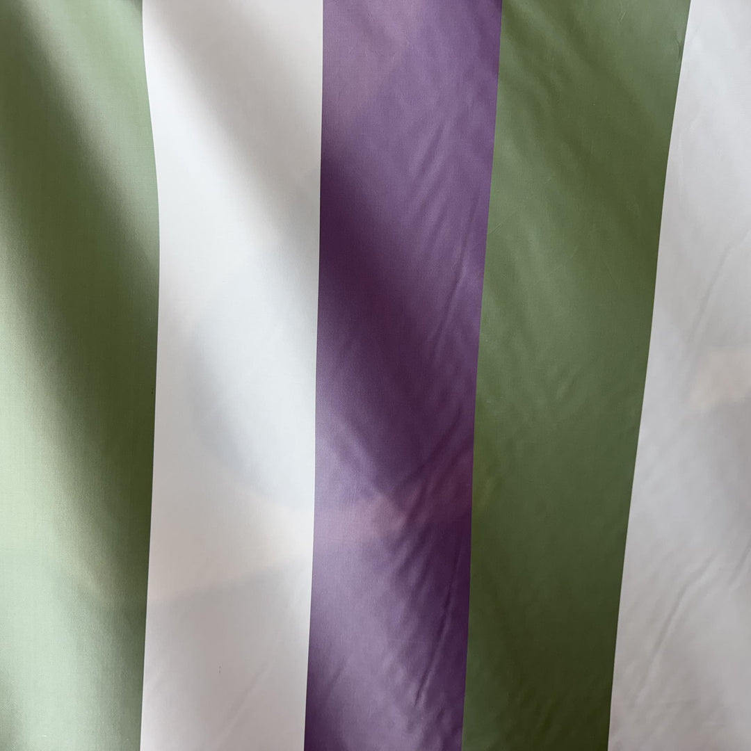 Faravelle Multi-Colored Wide Stripe Silk Fabric in Mulberry