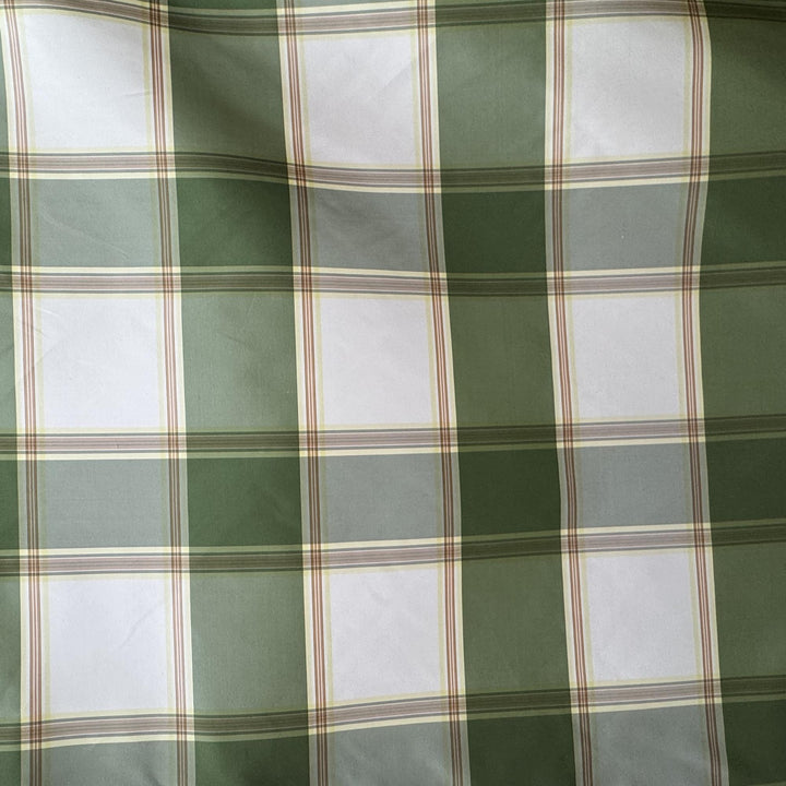 Hollavie Multi-Colored Striped Plaid Silk Fabric in Meadow