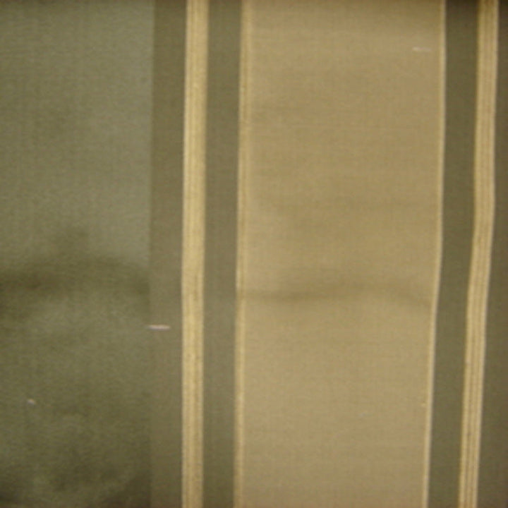 Isavanne Two-Toned Stripe Silk Fabric in Olive
