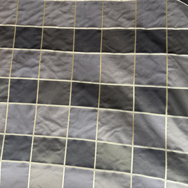 Lisorelle Striped Square Geometric Silk Fabric in Bark
